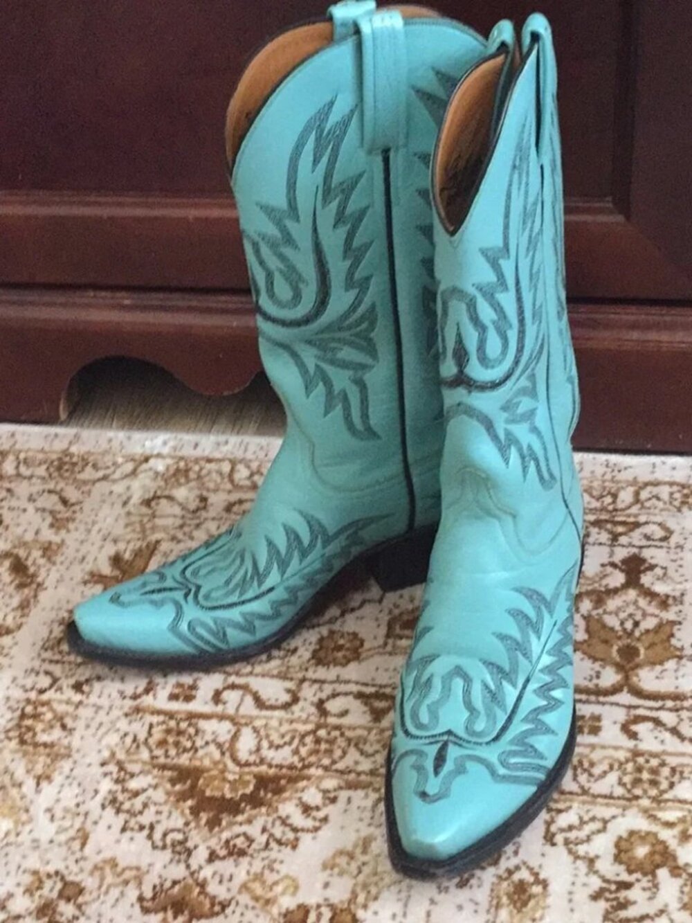 Lucchese Turquoise Western Cowboy Boots